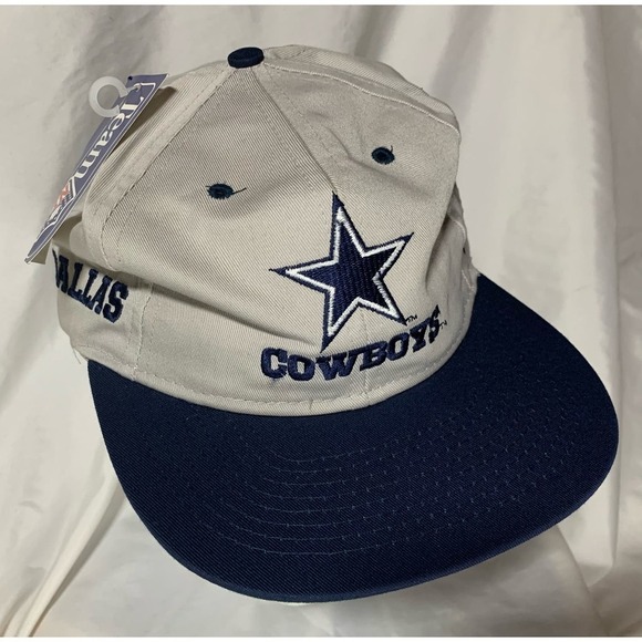 Dallas Cowboys Vintage 90's Logo 7 NFL Snapback Hat Cap NWT NOS Gray Competitor - Picture 1 of 13